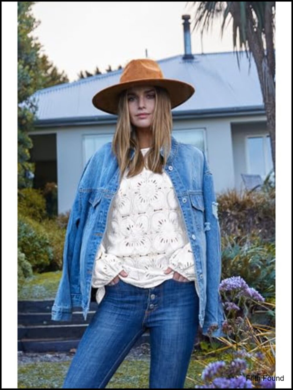 Boho Lace Long Sleeve Blouse Flowy Elastic Cuff Puff Sleeve Button Back - Picture 4 of 6